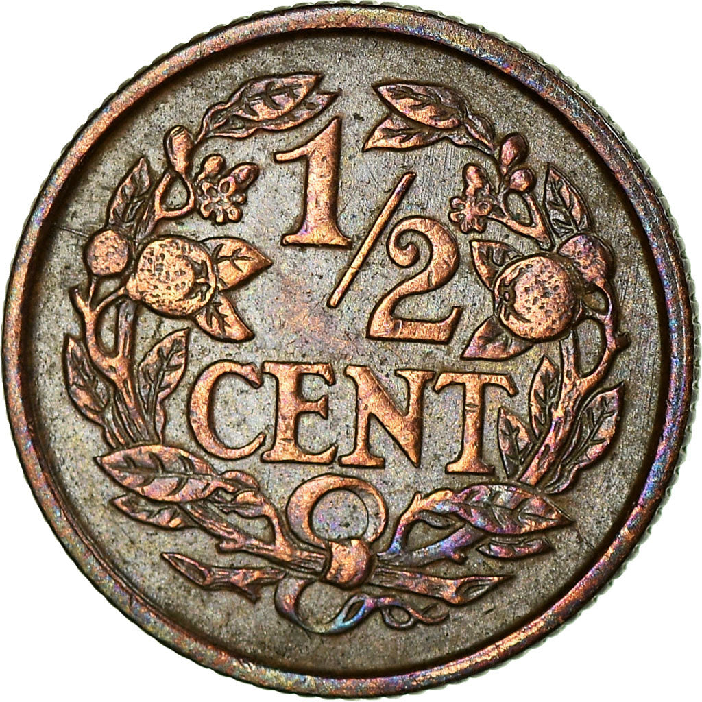 Münze, Niederlande, Wilhelmina I, 1/2 Cent, 1911, VZ, Bronze, KM:138