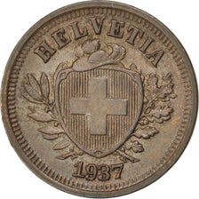 Coin, Switzerland, Rappen, 1937, Bern, AU(55-58), Bronze, KM:3.2