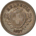 Coin, Switzerland, Rappen, 1937, Bern, AU(55-58), Bronze, KM:3.2