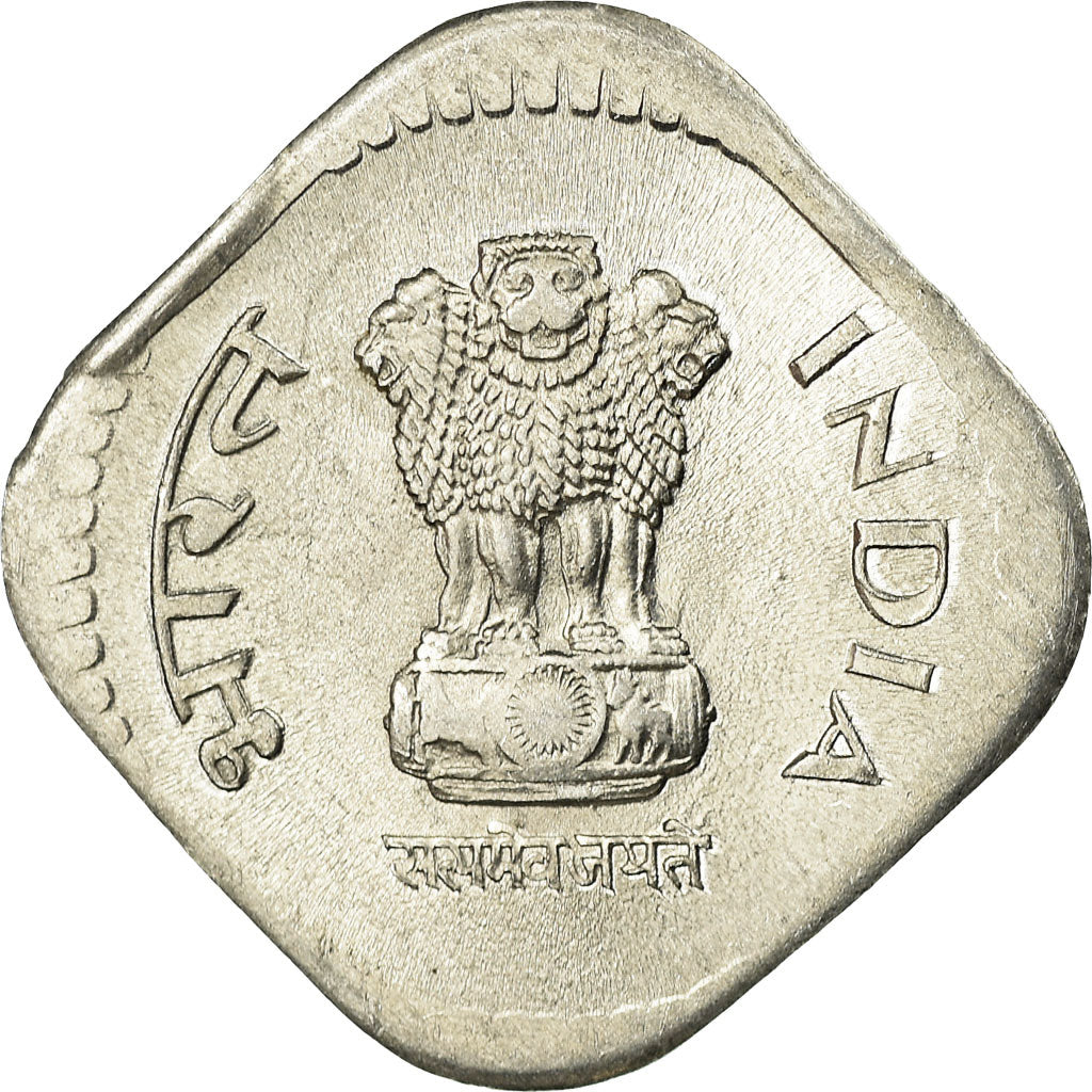 Coin, INDIA-REPUBLIC, 5 Paise, 1988, MS(63), Aluminum, KM:23a