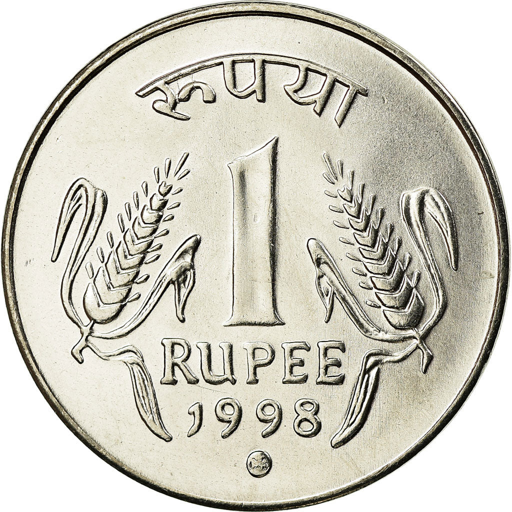 Coin, INDIA-REPUBLIC, Rupee, 1998, MS(63), Stainless Steel, KM:92.2