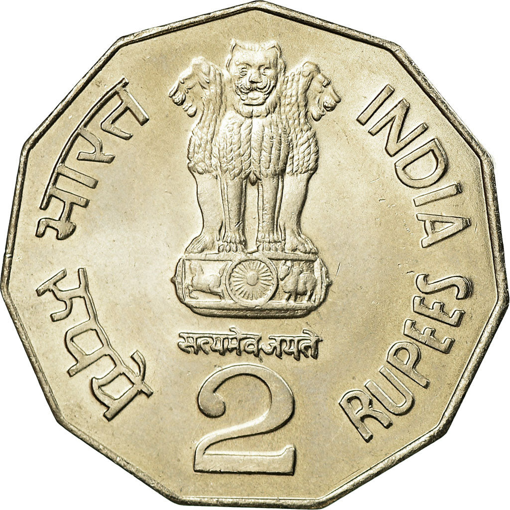 Monnaie, INDIA-REPUBLIC, 2 Rupees, 1998, SPL, Copper-nickel, KM:121.3