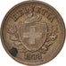 SWITZERLAND, Rappen, 1938, Bern, KM #3.2, AU(50-53), Bronze, 16, 1.51