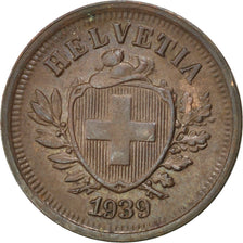 SWITZERLAND, Rappen, 1939, Bern, KM #3.2, MS(60-62), Bronze, 16, 1.52