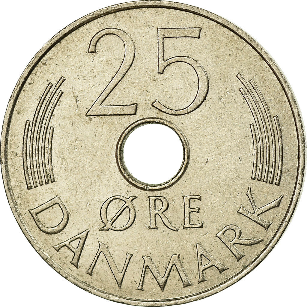 Munten, Denemarken, Margrethe II, 25 Öre, 1976, Copenhagen, PR, Copper-nickel