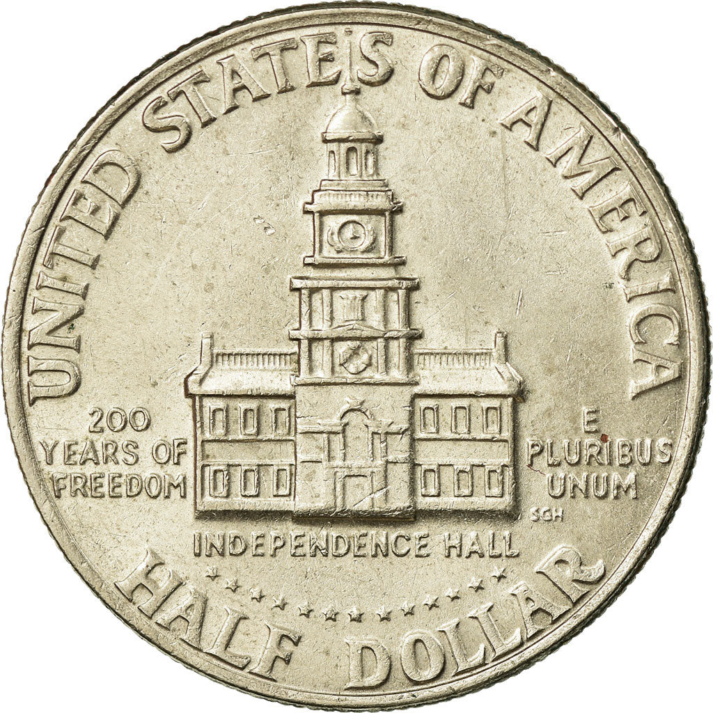 Coin, United States, Kennedy Half Dollar, Half Dollar, 1976, U.S. Mint
