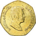 Moneta, Jordania, Abdullah II, 1/4 Dinar, 2009/AH1430, EF(40-45), Mosiądz