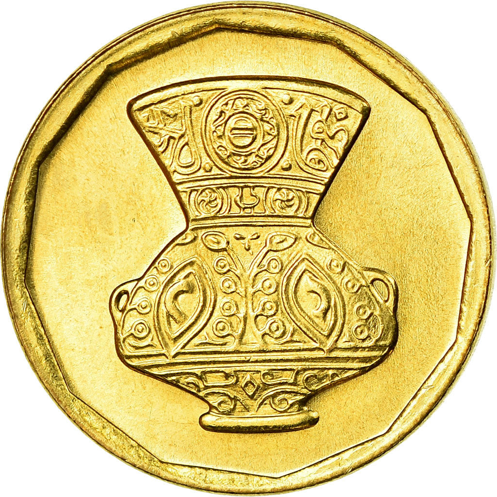 Moneta, Egipt, 5 Piastres, 2004 / AH1425, MS(63), Mosiądz, KM:941