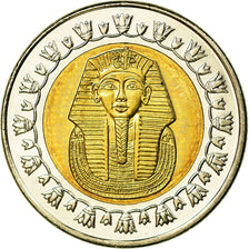 Coin, Egypt, Pound, 2007/AH1428, Cairo, MS(63), Bi-Metallic, KM:940a