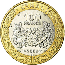 Coin, Central African States, 100 Francs, 2006, Paris, MS(63), Bi-Metallic