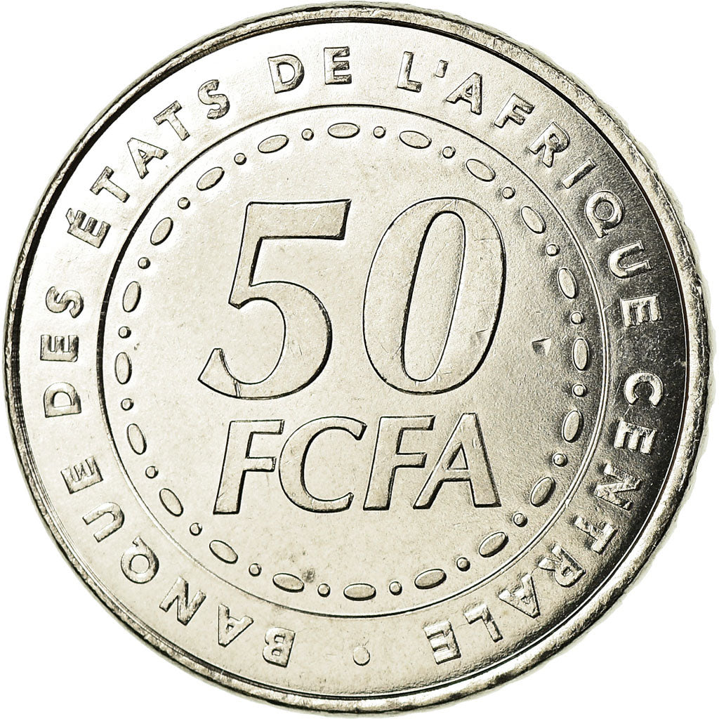 Moeda, Estados da África Central, 50 Francs, 2006, Paris, MS(63), Aço
