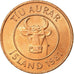 Moeda, Islândia, 10 Aurar, 1981, MS(63), Bronze, KM:25