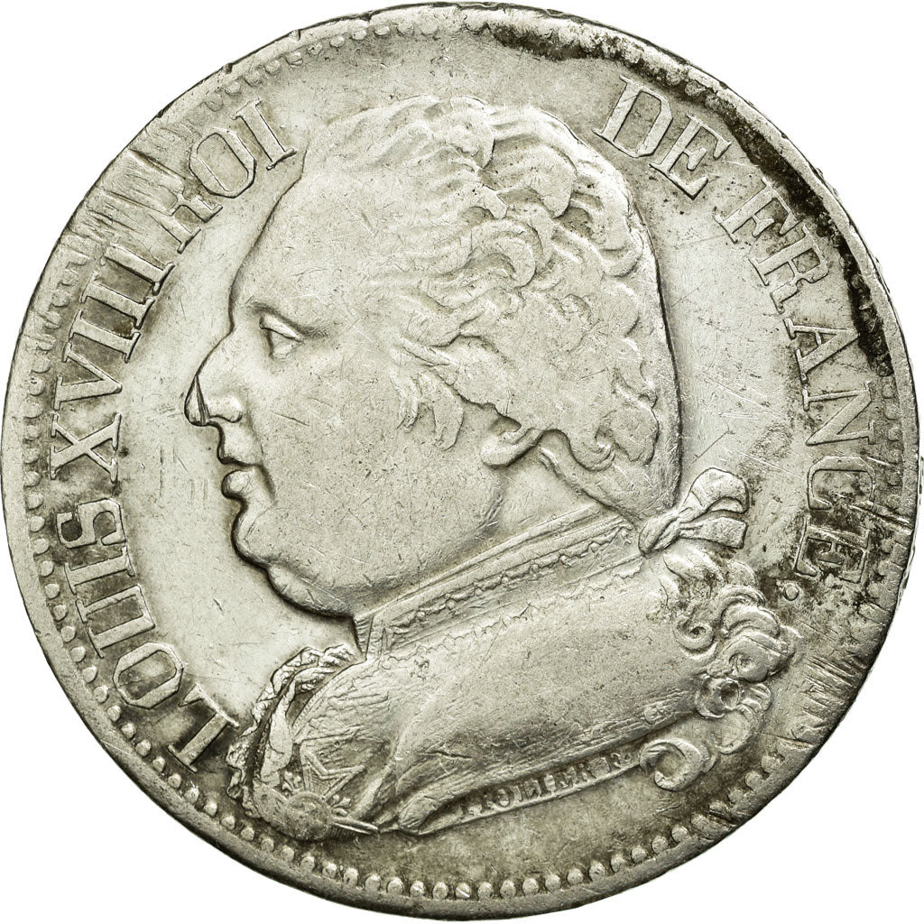 Coin, France, Louis XVIII, Louis XVIII, 5 Francs, 1815, Limoges, VF(30-35)