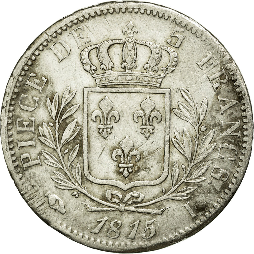 Coin, France, Louis XVIII, Louis XVIII, 5 Francs, 1815, Limoges, VF(30-35)