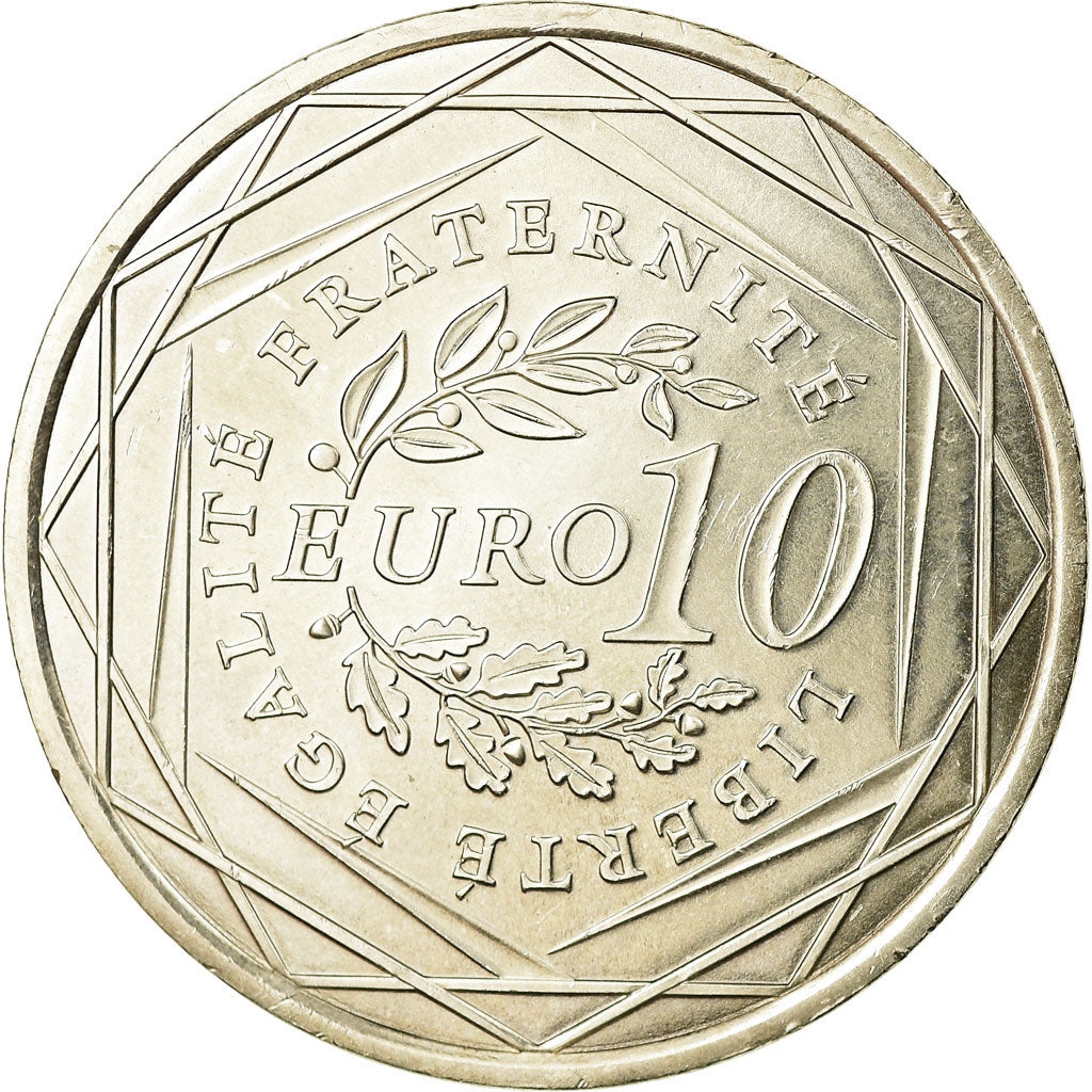 France, 10 Euro, 2009, AU(55-58), Silver, KM:1580