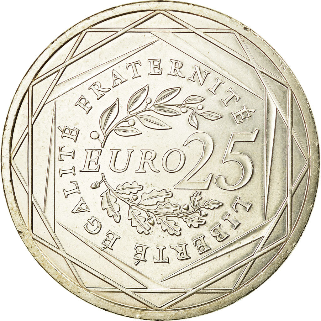 France, 25 Euro, 2009, MS(63), Silver, Gadoury:EU338, KM:1581