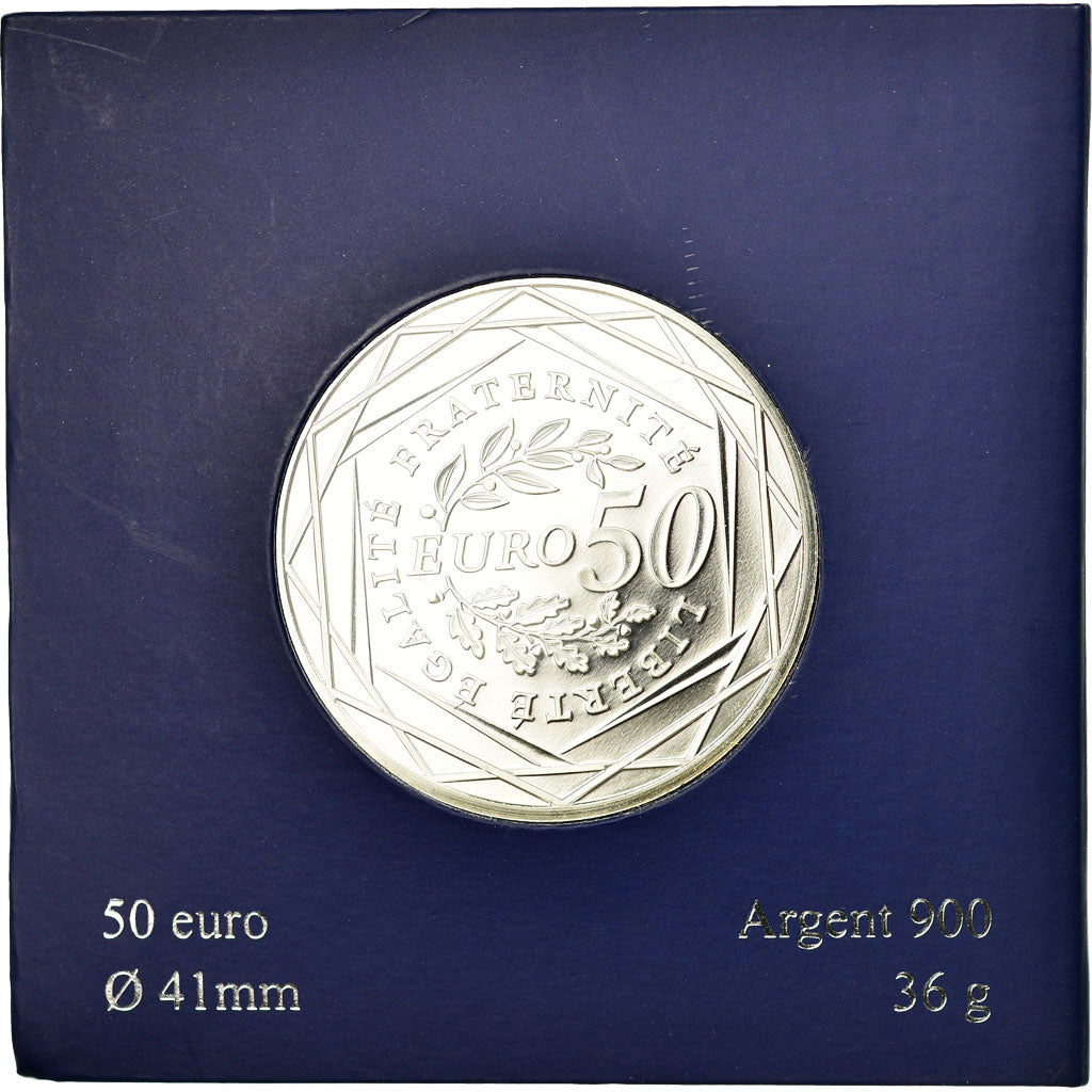 France, 50 Euro, 2010, MS(65-70), Silver, Gadoury:9, KM:1644