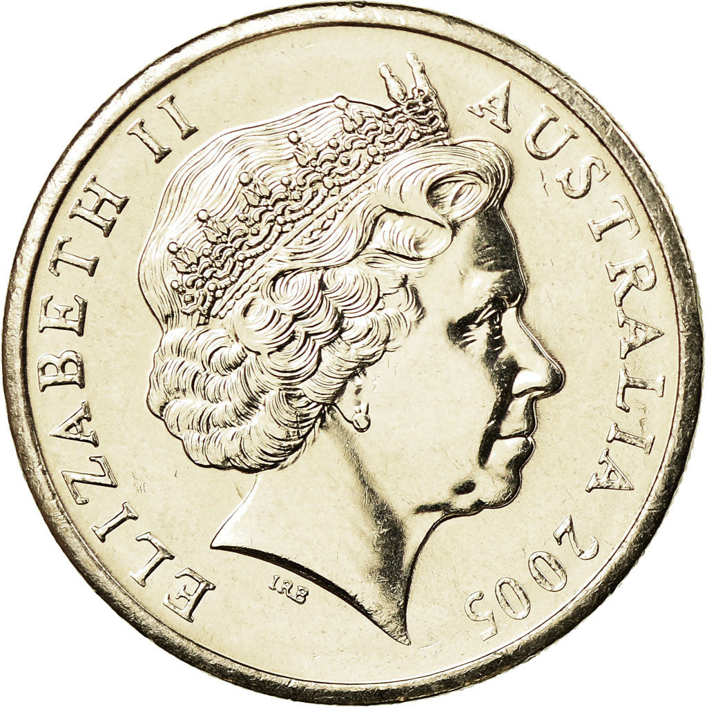 Moneta, Australia, Elizabeth II, 10 Cents, 2005, MS(63), Miedź-Nikiel, KM:402