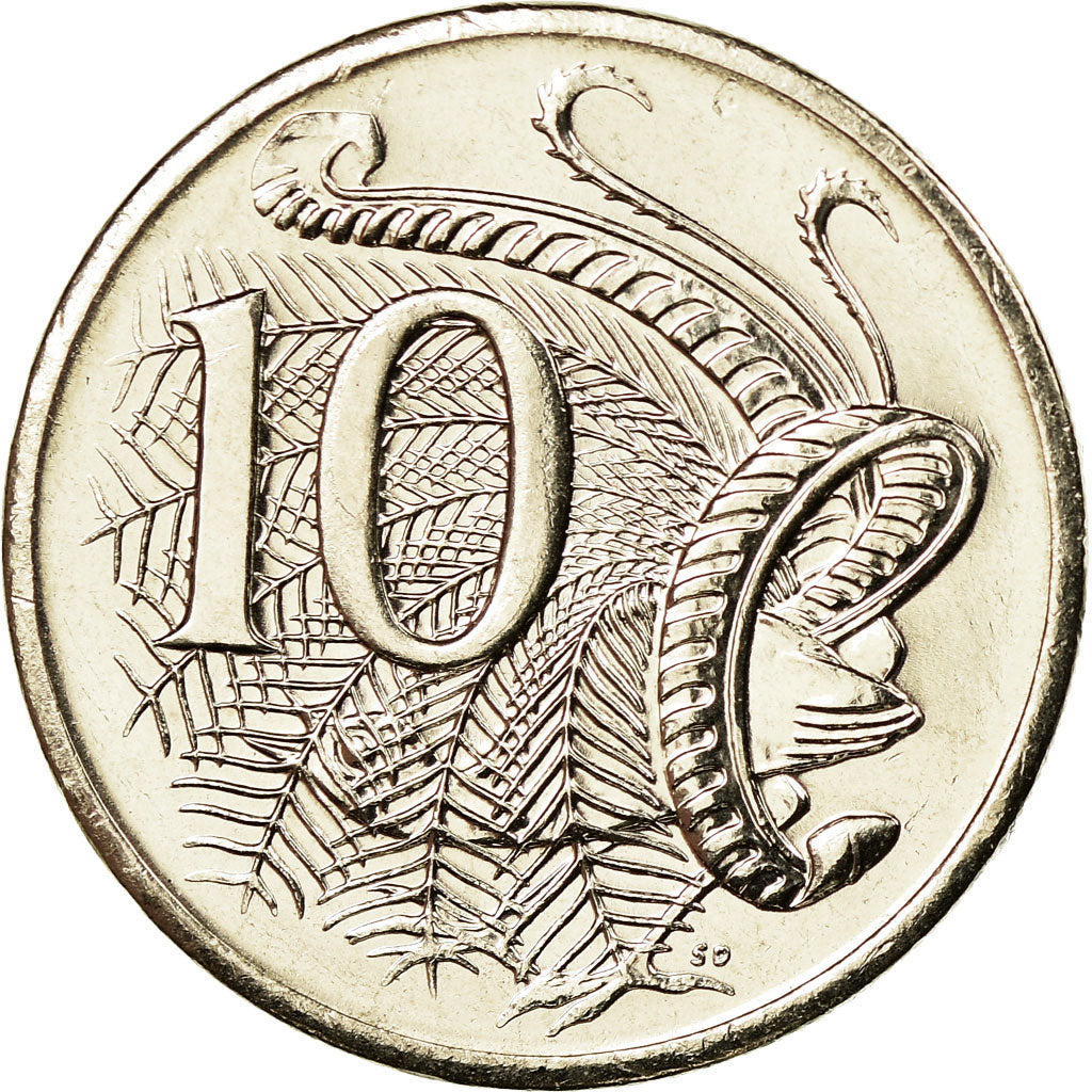 Moneta, Australia, Elizabeth II, 10 Cents, 2005, MS(63), Miedź-Nikiel, KM:402