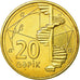 Coin, Azerbaijan, 20 Qapik, Undated (2006), MS(63), Brass plated steel, KM:43