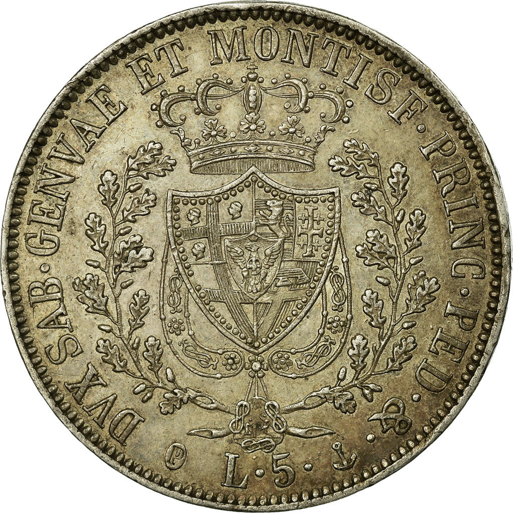 Coin, ITALIAN STATES, SARDINIA, Carlo Felice, 5 Lire, 1830, Torino, AU(55-58)