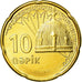 Coin, Azerbaijan, 10 Qapik, Undated (2006), MS(63), Brass plated steel, KM:42