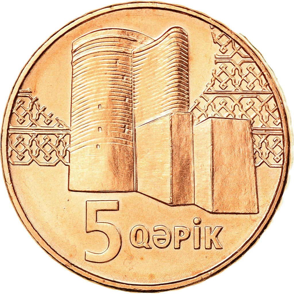 Coin, Azerbaijan, 5 Qapik, Undated (2006), MS(63), Copper Plated Steel, KM:41
