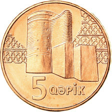 Coin, Azerbaijan, 5 Qapik, Undated (2006), MS(63), Copper Plated Steel, KM:41