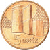 Coin, Azerbaijan, 5 Qapik, Undated (2006), MS(63), Copper Plated Steel, KM:41