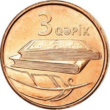 Coin, Azerbaijan, 3 Qapik, Undated (2006), MS(63), Copper Plated Steel, KM:40