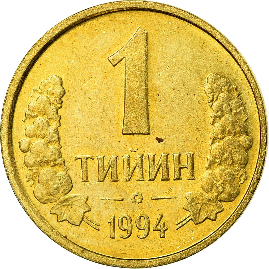 Munten, Oezbekistan, Tiyin, 1994, UNC-, Brass Clad Steel, KM:1.1