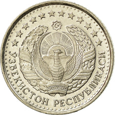 Coin, Uzbekistan, 10 Tiyin, 1994, MS(63), Nickel Clad Steel, KM:4.1