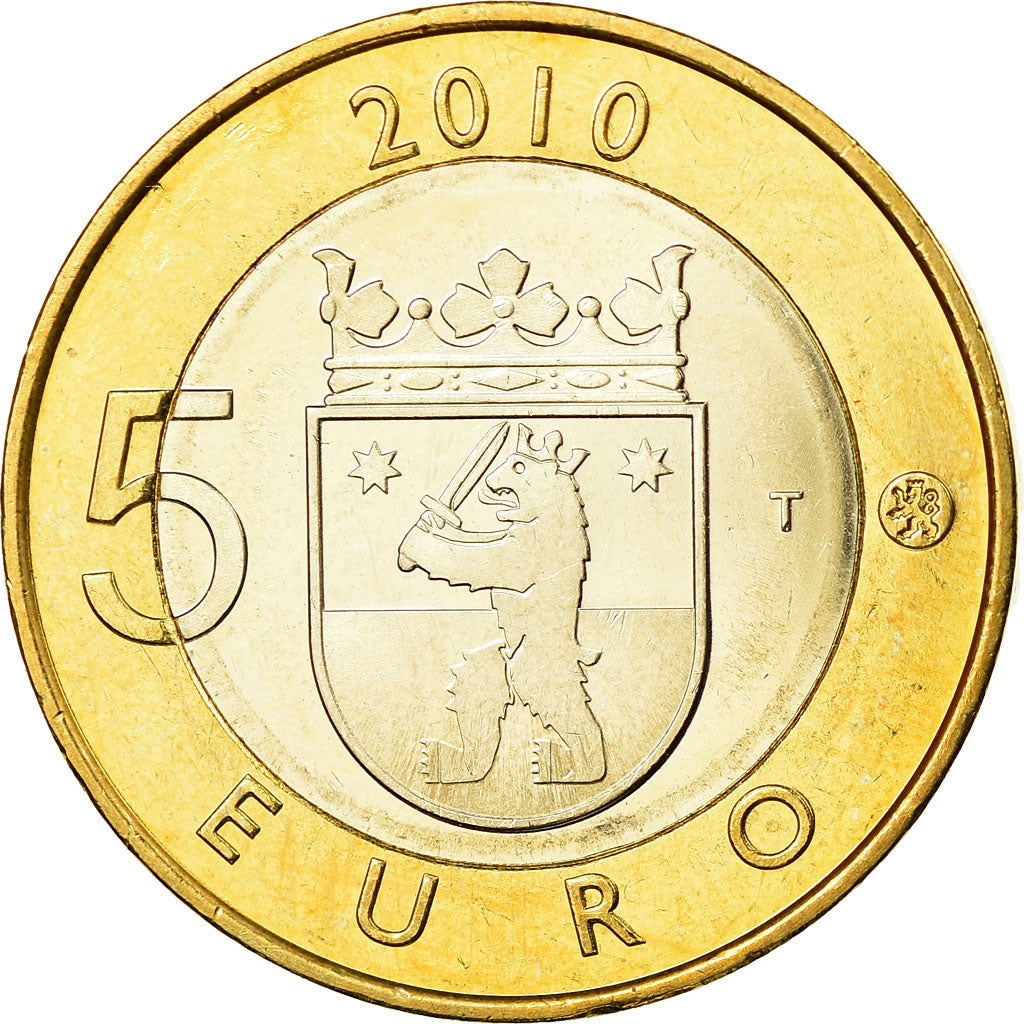 Finlande, 5 Euro, Provinces - Satakunta, 2010, SUP, Bi-Metallic, KM:156