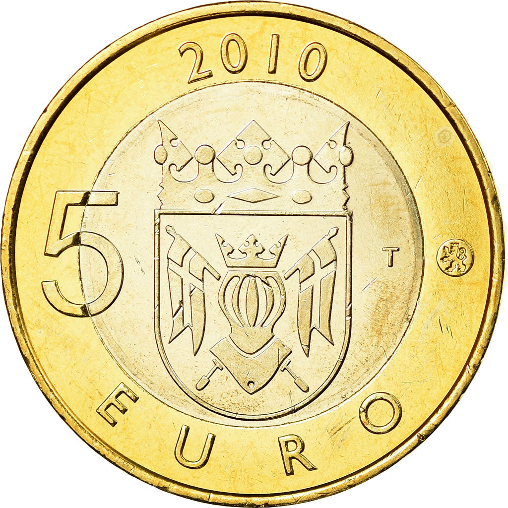 Finlandia, 5 Euro, Provinces - Finland proper, 2011, SPL-, Bi-metallico, KM:158