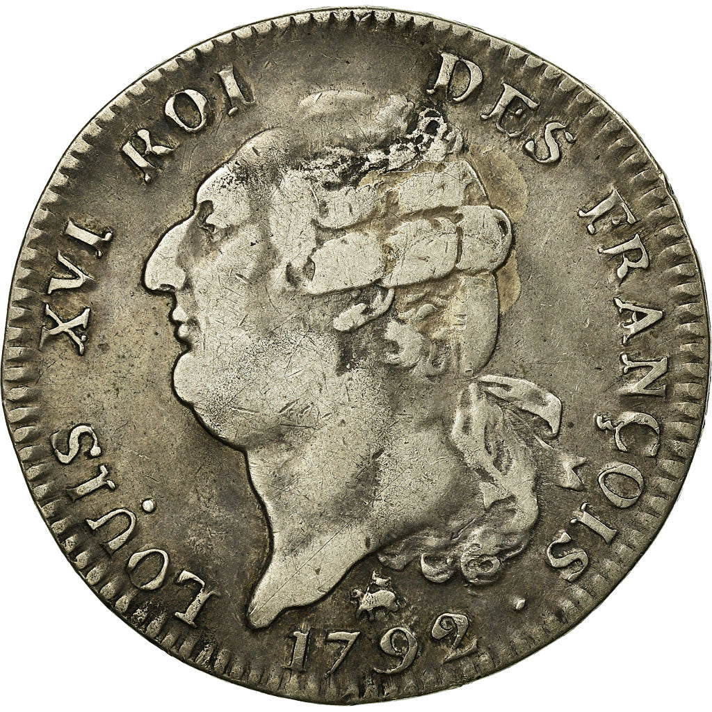 Munten, Frankrijk, Écu de 6 livres françois, ECU, 6 Livres, 1792, Rouen, FR+