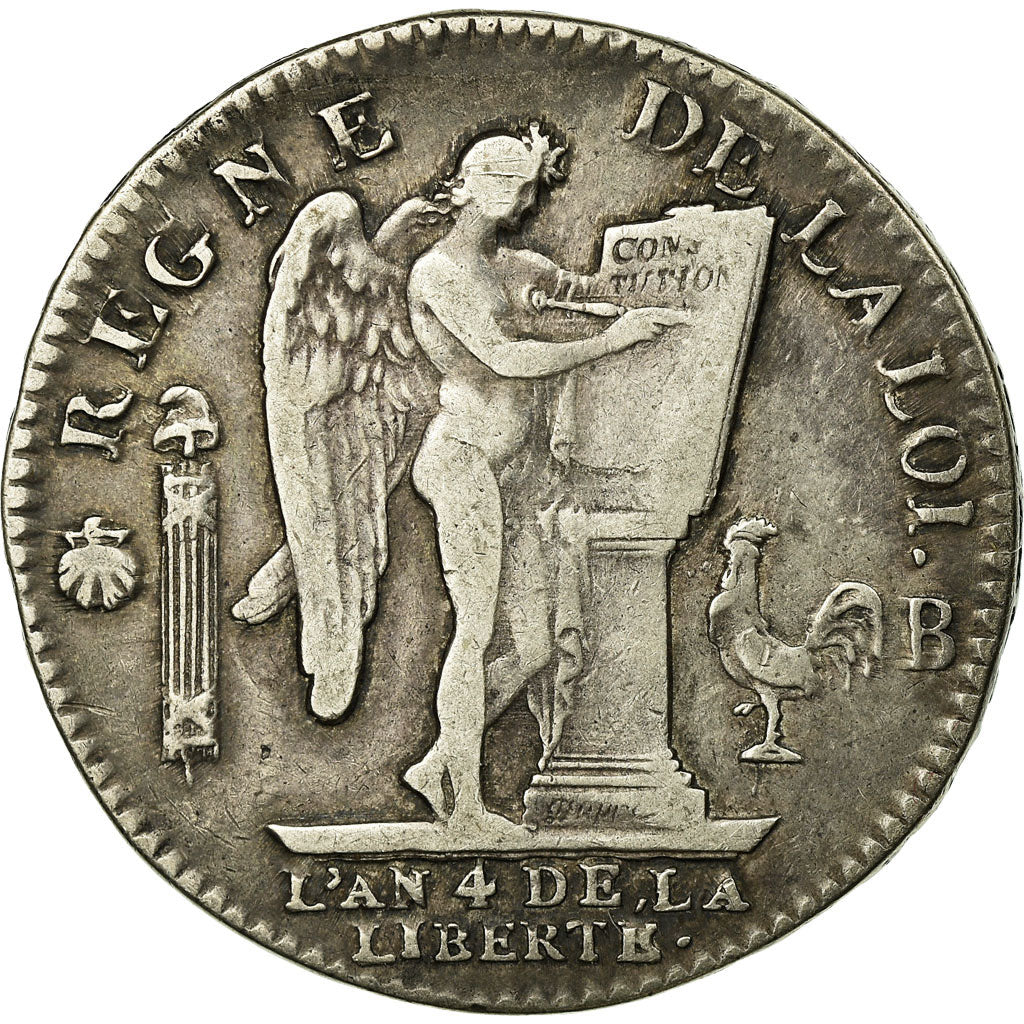 Munten, Frankrijk, Écu de 6 livres françois, ECU, 6 Livres, 1792, Rouen, FR+