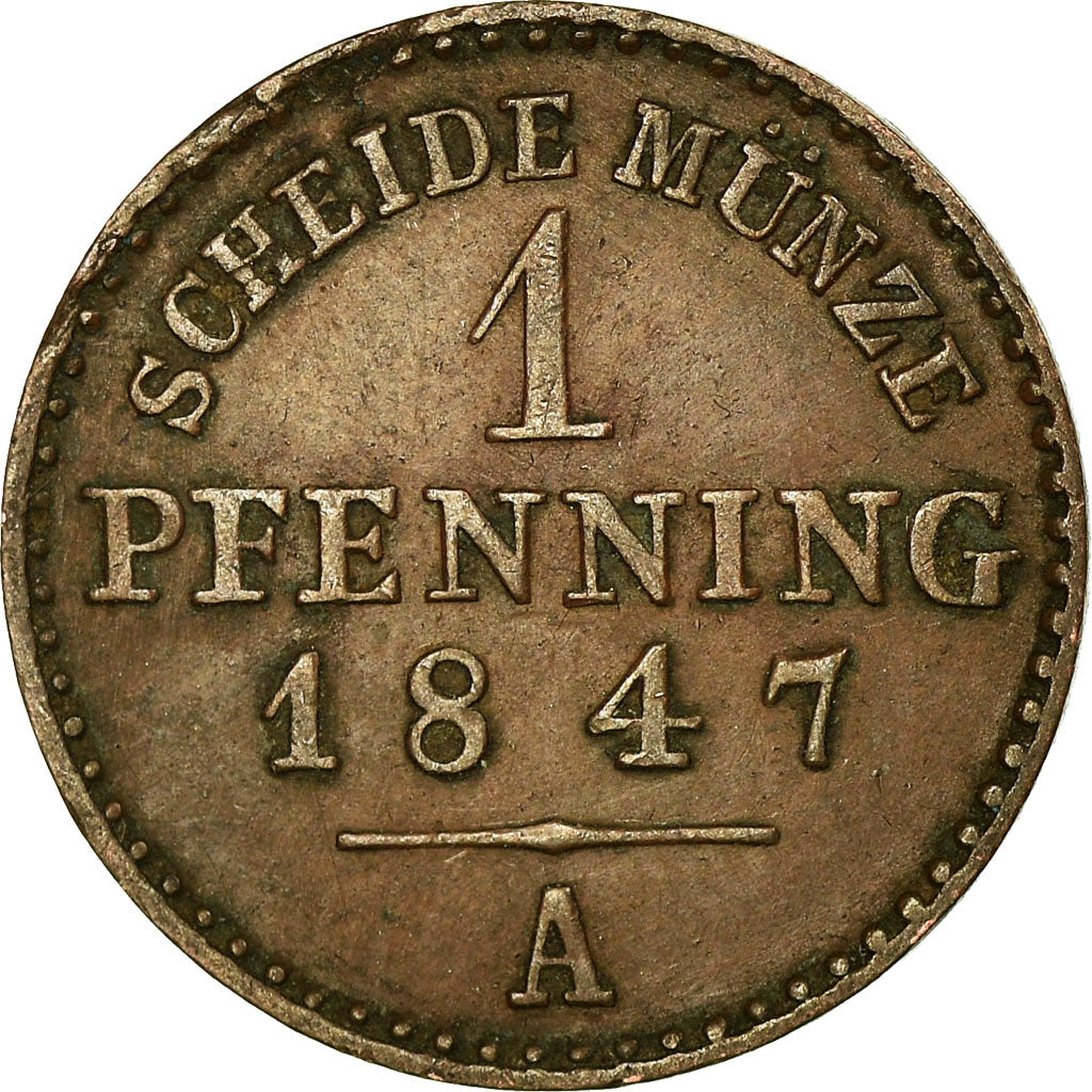 Coin, German States, LIPPE-DETMOLD, Paul Alexander Leopold II, Pfennig, 1847