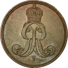 Coin, German States, HANNOVER, Georg V, 2 Pfennig, 1863, AU(50-53), Copper