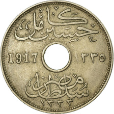Coin, Egypt, Hussein Kamil, 10 Milliemes, 1917/AH1335, EF(40-45), Copper-nickel