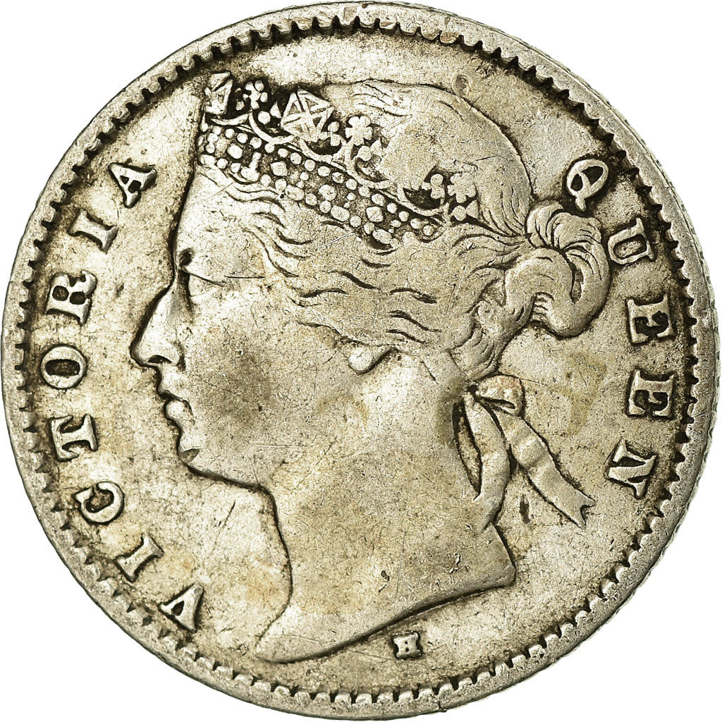 Monnaie, Mauritius, 20 Cents, 1877, TB+, Argent, KM:11.1