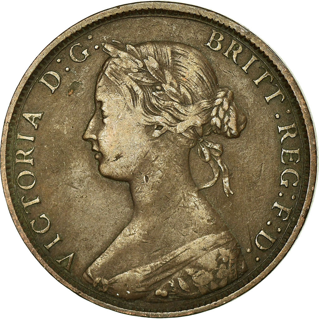 Coin, Great Britain, Victoria, 1/2 Penny, 1862, VF(30-35), Bronze, KM:748.2