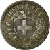 Moneta, Svizzera, 2 Rappen, 1850, Bern, BB, Bronzo, KM:4.1