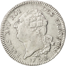 Moneta, Francia, Écu de 6 livres françois, ECU, 6 Livres, 1792, Paris, BB+