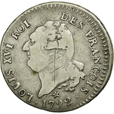 Moneta, Francia, Louis XIV, 30 sols françois, 30 Sols, 1792, Lille, MB+