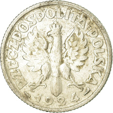 Moneda, Polonia, Zloty, 1924, MBC, Plata, KM:15