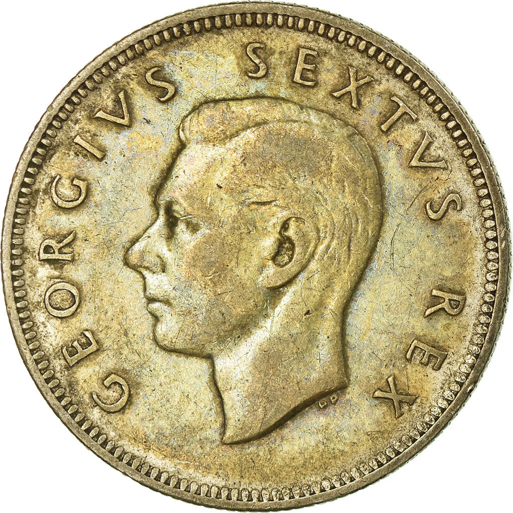 Coin, South Africa, George VI, 2 Shillings, 1952, VF(30-35), Silver, KM:38.2