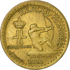 Coin, Monaco, Louis II, 50 Centimes, 1926, Poissy, EF(40-45), Aluminum-Bronze