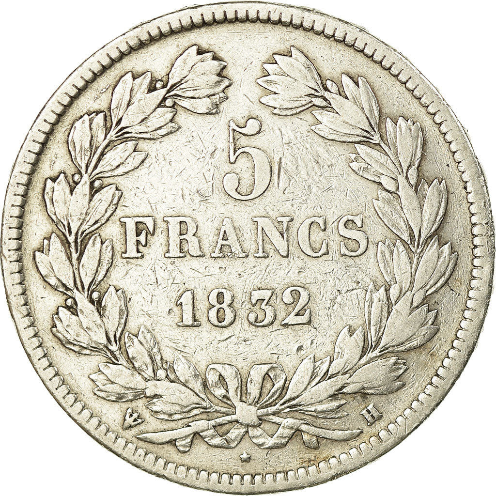 Coin, France, Louis-Philippe, 5 Francs, 1832, La Rochelle, VF(20-25), Silver