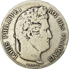 Moneta, Francia, Louis-Philippe, 5 Francs, 1832, Marseille, MB, Argento