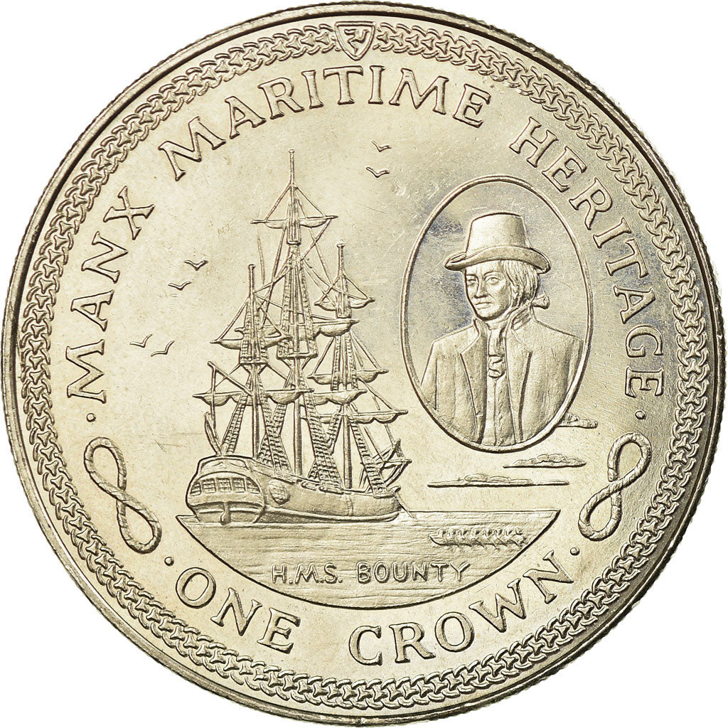 Coin, Isle of Man, Elizabeth II, Crown, 1982, Pobjoy Mint, EF(40-45), Silver